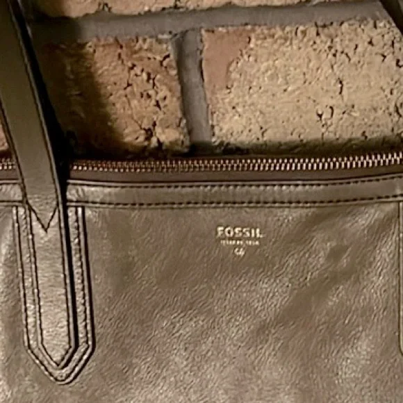 Fossil Emma Dark Taupe leather tote - Picture 3 of 6